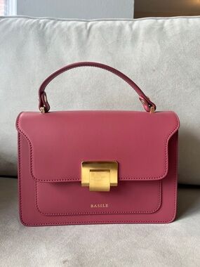 Basile / Maison Rinceau Le Petit Apollon Top Handle Crossbody bag in pink